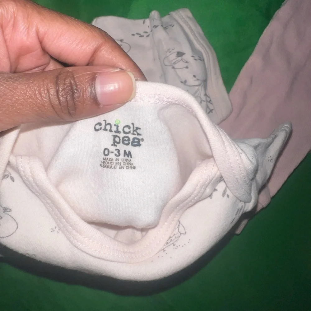 Chick Pea Pink Baby Outfit Set size 0-3 Months